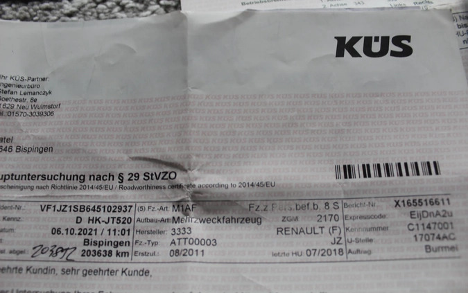 Renault Grand Scenic cena 18900 przebieg: 242000, rok produkcji 2011 z Lubycza Królewska małe 497